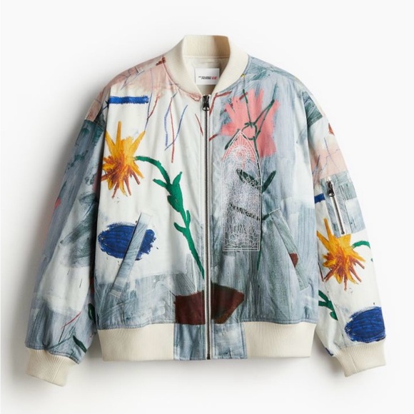 Basquiat/Ev Bravado & Tela D’Amore Loose Bomber Jacket NEW WITH TAG XS, S, M - Picture 1 of 5